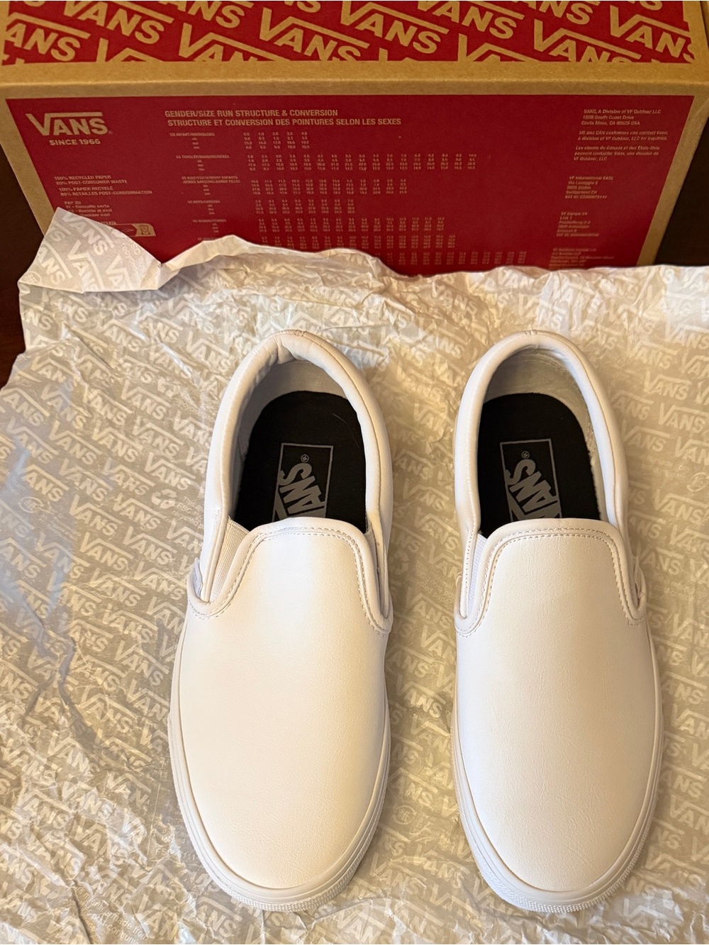 NWT Vans Leather Slip Ons - Picture 3 of 10